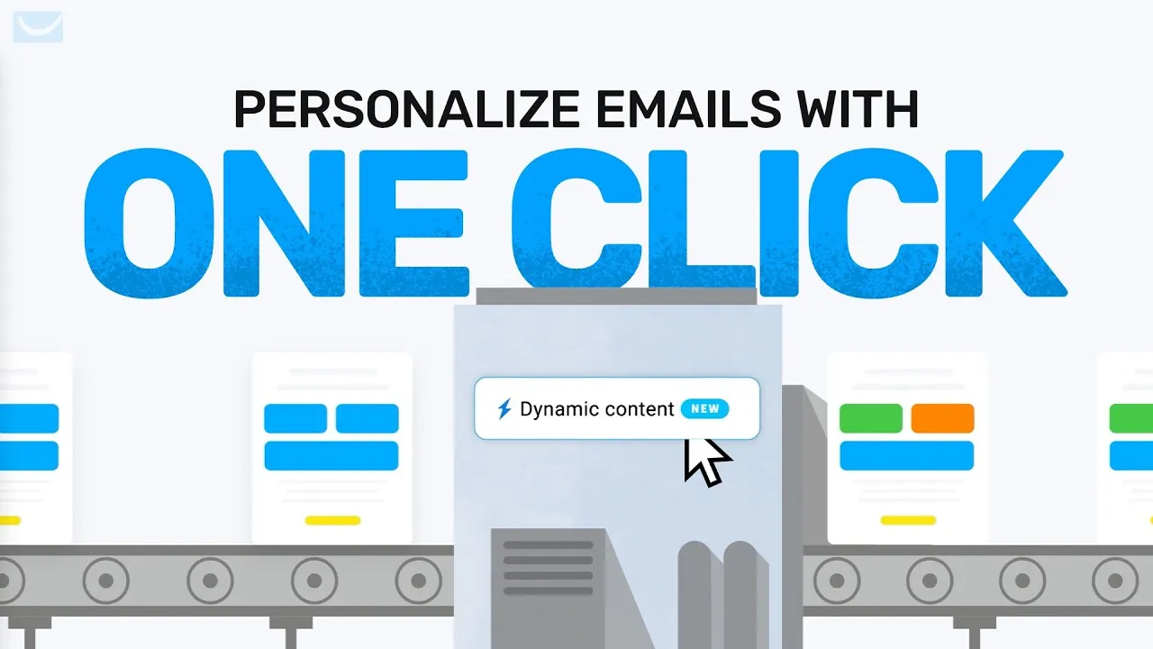 Personalize emails with one click, feature launch video for GetResponse