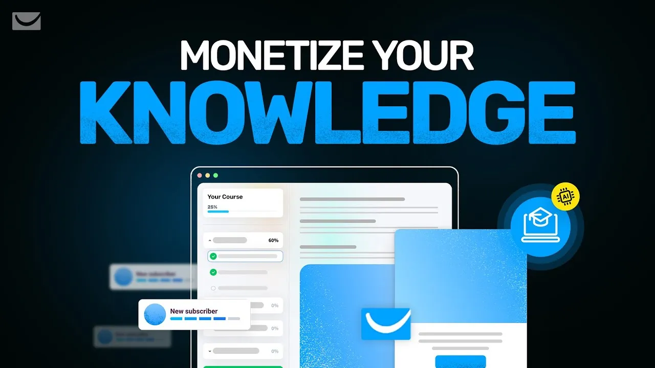 Monetize your knowledge, campaign video for GetResponse