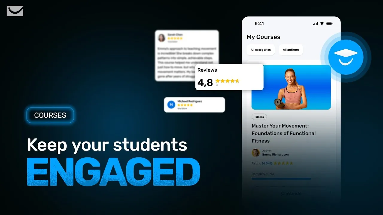 Keep your students engaged, product update video for GetResponse
